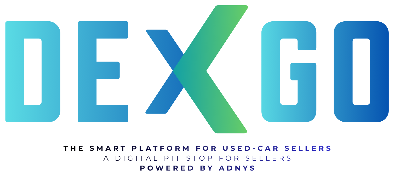 DEXGO — the smart platform for used-car sellers. A digital pit stop for sellers. Powered by ADNYS